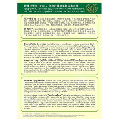（Free Shipping） RITAMIX Tang Yuan Tang Qing Fei Pai Du Decoction Tea 【唐原堂清肺排毒汤茶包】15 pack/BOX