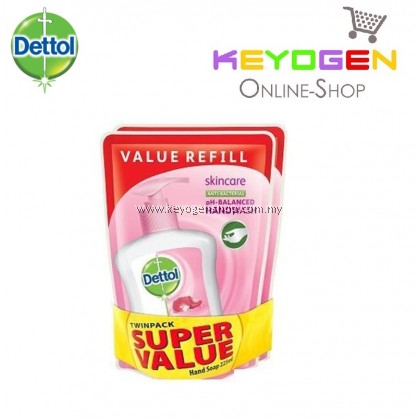 Dettol Hand Wash Skincare Refill Pouch Twin Pack 2x225ml